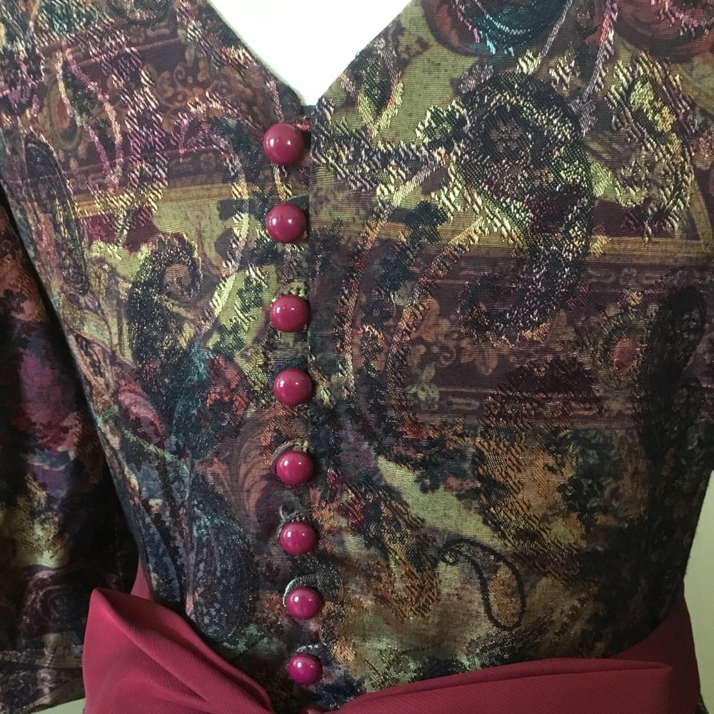RARE Vintage 80’s Lanz Originals Floral Paisley Cottagecore Maxi Dress - Picture 12 of 15